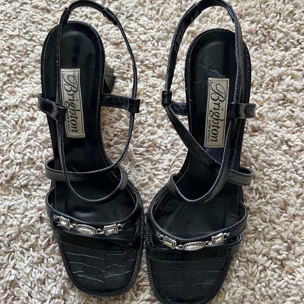 Brighton Baby Croc Heels 7.5